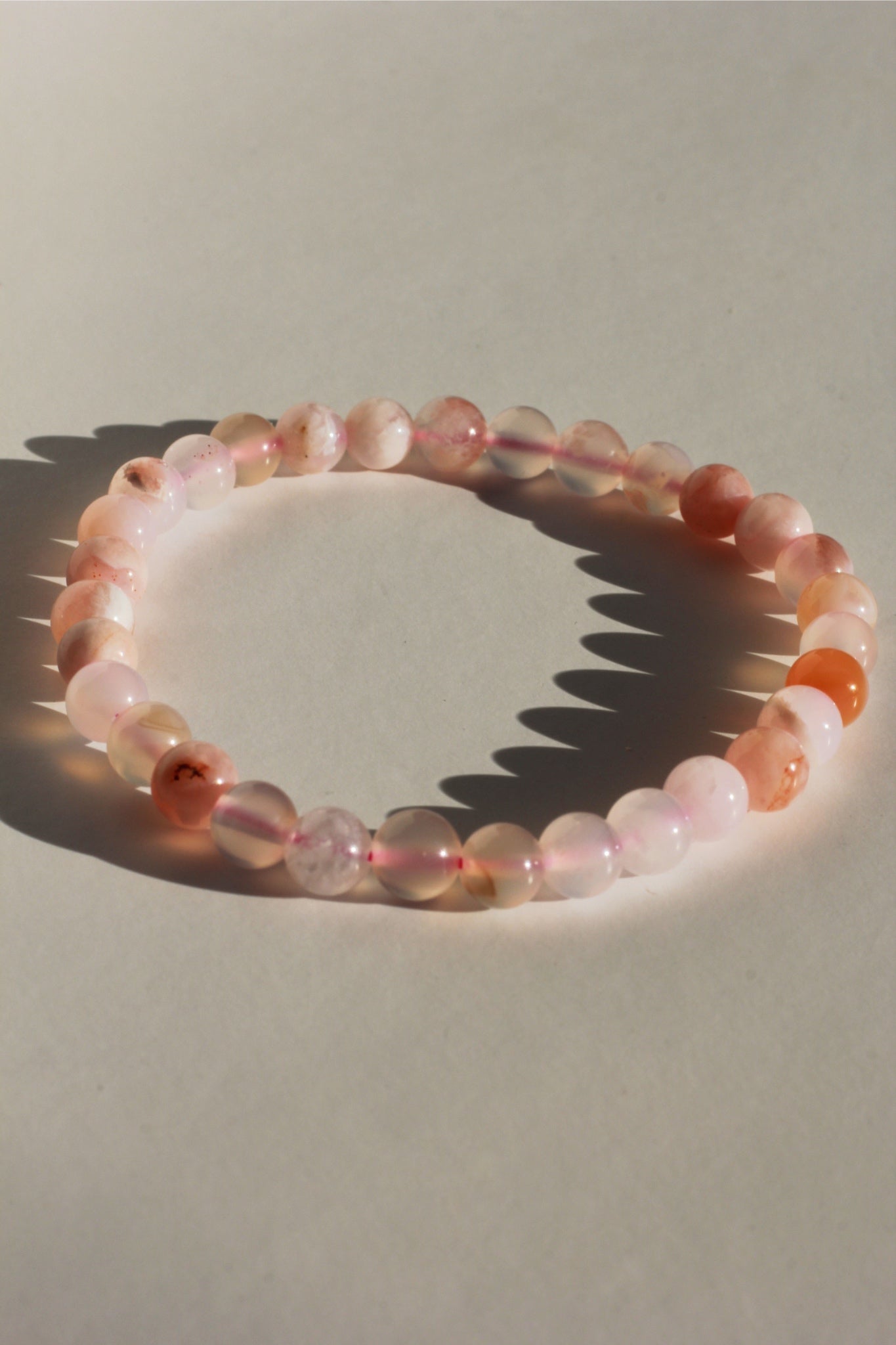 Flower Agate Beaded Bracelet