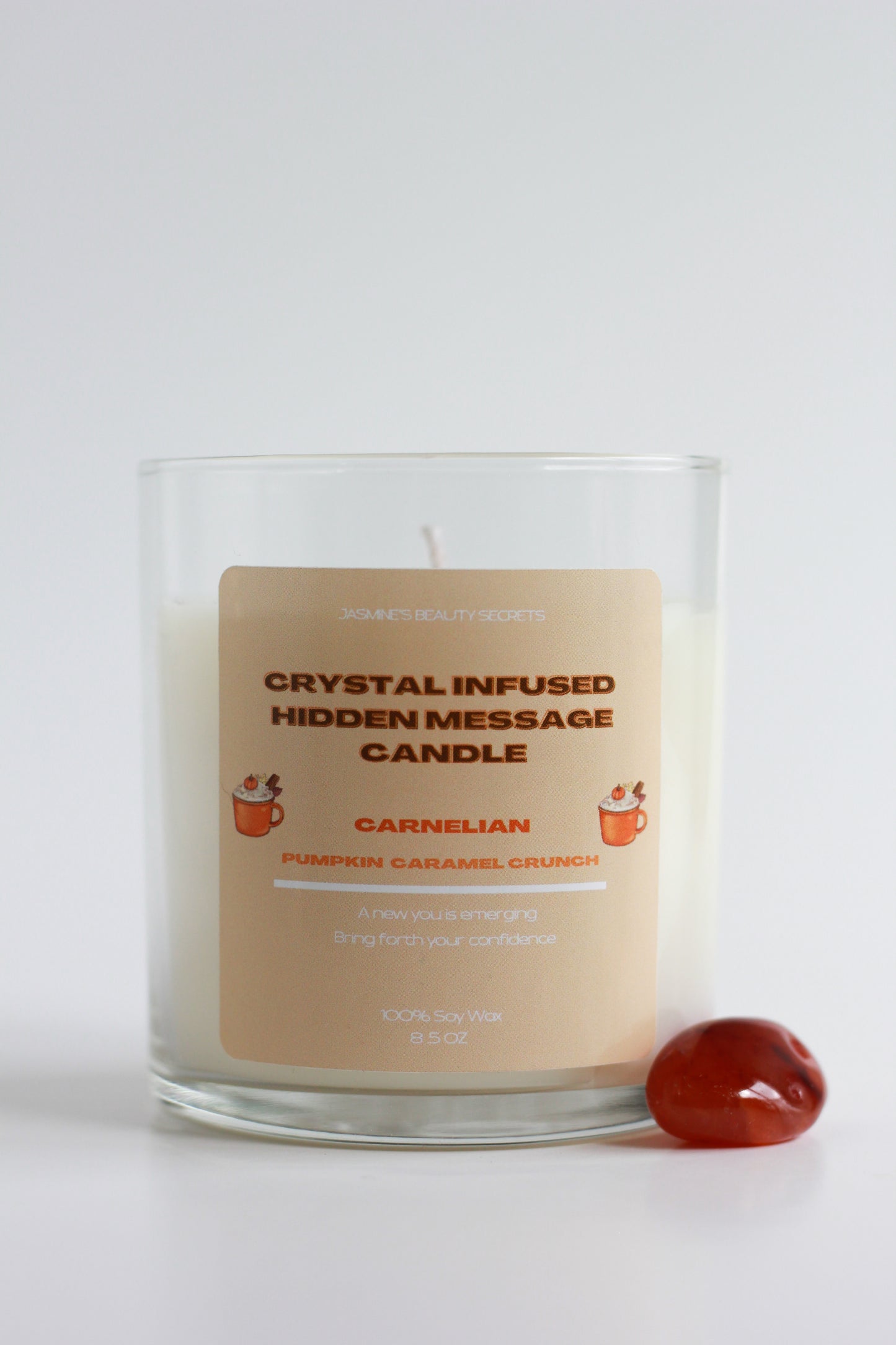 Carnelian Hidden Message Candle