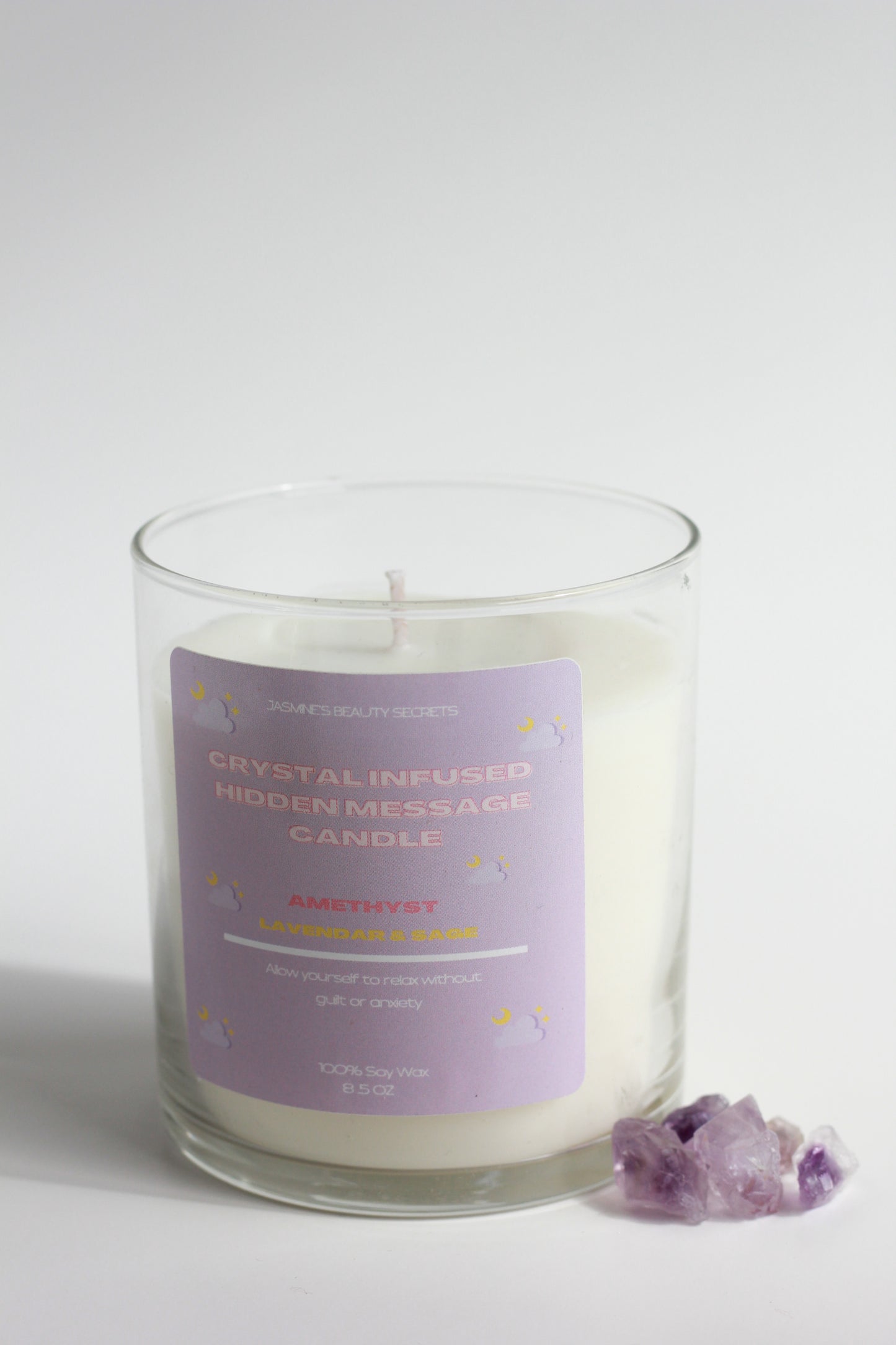 Amethyst Hidden Message Candle